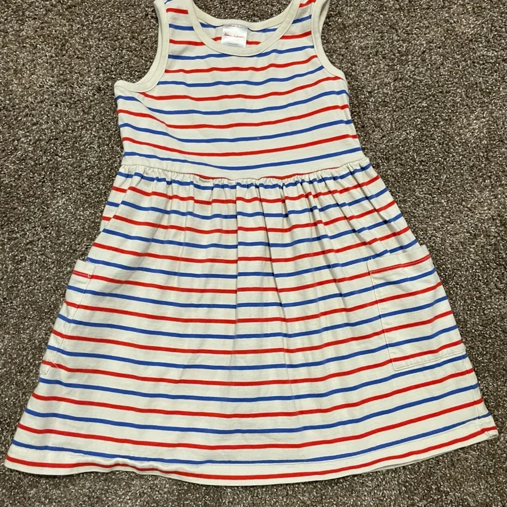 EUC Hanna Andersson Sleeveless Playground Dress w/ Pockets size 6-7 - Picture 6 of 8